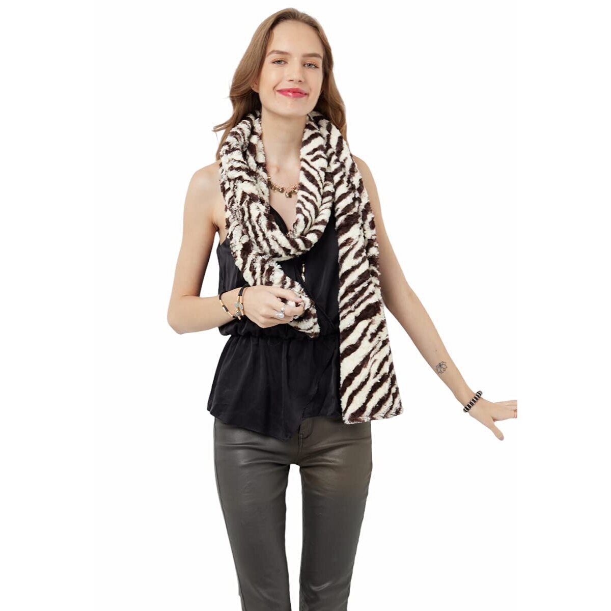 Fluffy Warm Luxury Long Scarf - Award-Winning, Comfortable Fall, Winter 4245